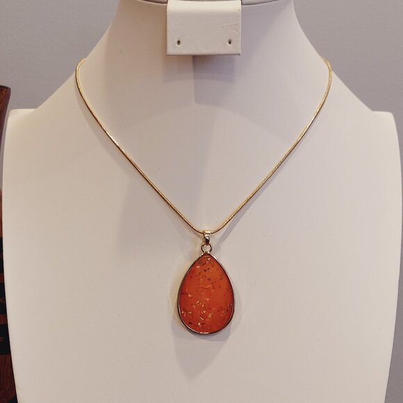 NWT BALLET BRAND SUNSTONE TEARDROP PENDANT NECKLACE - Picture 6 of 10